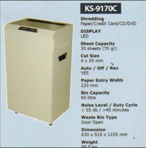 Mesin Penghancur Kertas Kozure KS 9170 C
