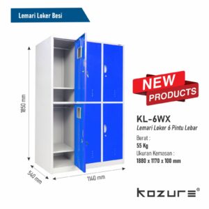 Lemari Locker 6 Pintu Lebar Kozure KL-6WX