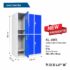Lemari Locker 6 Pintu Lebar Kozure KL-6WX