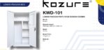 Lemari Pakaian Besi Pintu Ayun Dengan Kaca KWD-101